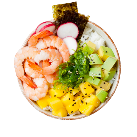 A healthy poke bowl